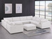 1100 - 9-Piece U-Shaped Sectional In Italian Fabric - Pearl