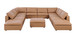 1100 - Top-Grain Italian Leather 11-Piece Sectional With Chaise