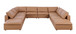 1100 - 10-Piece U-Shaped Sectional With Chaise In Top-Grain Italian Leather