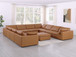1100 - 11-Piece U-Shaped Sectional In Top-Grain Italian Leather
