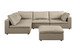 1100 - 5-Piece Left Arm Facing 3-Seat Sectional (Top-Grain Italian Leather)