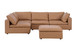 1100 - 5-Piece Left Arm Facing 3-Seat Sectional (Top-Grain Italian Leather)