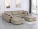 1100 - 6-Piece Left Arm Facing 3-Seat Sectional (Top-Grain Italian Leather)