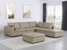 1100 - 6-Piece Right Arm Facing 3-Seat Sectional (Top-Grain Italian Leather)