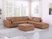 1100 - 6-Piece Right Arm Facing 3-Seat Sectional (Top-Grain Italian Leather)