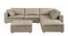 1100 - 6-Piece Right Arm Facing 3-Seat Sectional (Top-Grain Italian Leather)