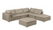 1100 - 6-Piece Right Arm Facing 3-Seat Sectional (Top-Grain Italian Leather)