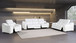 1116 - 6-Piece Modular Power Reclining Sofa, Loveseat & Chair Set In With 5 Power Recliners & Power Headrests