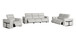 1126 - 6-Piece Modular Power Reclining Sofa, Loveseat & Chair Set In With 6 Power Recliners & Power Headrests
