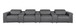 1126 - 7-Piece Modular Power Reclining Sofa In With 4 Power Recliners & Power Headrests