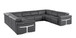 1126 - 8-Piece U-Shaped Sectional Sofa In With 4 Power Recliners & Power Headrests