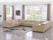 1208 - 10 Piece U Shaped Leather Sectional With 4 Power Recliners & Power Headrest