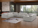 1208 - 10 Piece U Shaped Leather Sectional With 4 Power Recliners & Power Headrest