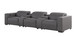 1208 - Leather Sofa With 3 Power Recliners And Two Storage Consoles