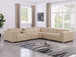 1208 - 6-Piece L-Shaped Leather Reclining Sectional With 3 Power Recliners