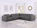 1208 - 6-Piece L-Shaped Leather Reclining Sectional With 3 Power Recliners