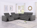 1208 - 6-Piece L-Shaped Leather Reclining Sectional With 3 Power Recliners