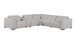 1208 - 6-Piece L-Shaped Leather Reclining Sectional With 3 Power Recliners