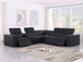 1208 - 6-Piece L-Shaped Leather Reclining Sectional With 3 Power Recliners