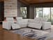 1208 - 6-Piece L-Shaped Leather Reclining Sectional With 3 Power Recliners