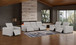 1208 - Modular Leather Set With 5 Power Recliners & Power Headrests