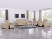 1208 - Modular Leather Set With 5 Power Recliners & Power Headrests