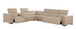 1208 - 7 Piece L-Shaped Leather Reclining Sectional With 3 Power Recliners