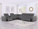 1208 - 7 Piece L-Shaped Leather Reclining Sectional With 3 Power Recliners