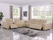 1208 - 7 Piece L-Shaped Leather Reclining Sectional With 3 Power Recliners