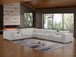 1208 - 8 Piece L Shaped Leather Sectional With 4 Power Recliners & Power Headrests