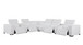 1208 - 8 Piece L Shaped Leather Sectional With 4 Power Recliners & Power Headrests
