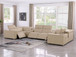1208 - 8 Piece U Shaped Leather Sectional With 4 Power Recliners & Power Headrests