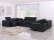 1208 - 8 Piece U Shaped Leather Sectional With 4 Power Recliners & Power Headrests