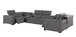 1208 - 8 Piece U Shaped Leather Sectional With 4 Power Recliners & Power Headrests