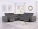 1208 - Leather Reclining Set (Sofa & Loveseat With Four Power Recliners)