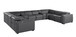 1224 - 10-Piece U-Shaped Sectional Sofa In With 4 Power Recliners & Power Headrests