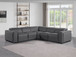 1224 - 5-Piece L-Shaped Sectional Sofa In With 3 Power Recliners & Power Headrests