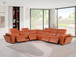 1224 - 7-Piece L-Shaped Sectional Sofa In With 4 Power Recliners & Power Headrests