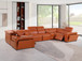 1224 - 8-Piece U-Shaped Sectional Sofa In With 2 Power Recliners & Power Headrests