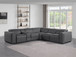 1224 - 6-Piece L-Shaped Sectional Sofa In With 3 Power Recliners & Power Headrests