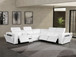 1224 - 6-Piece L-Shaped Sectional Sofa In With 3 Power Recliners & Power Headrests