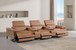 1246 - Modular Power Triple Reclining Dual Console Sofa With Power Reclining Headrests