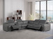 1246 - 6-Piece L-Shaped Modular Power Reclining Sectional With 3 Power Recliners And Power Headrests