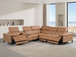 1246 - 6-Piece L-Shaped Modular Power Reclining Sectional With 3 Power Recliners And Power Headrests
