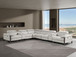 1246 - 8-Piece L-Shaped Modular Power Reclining Sectional With 3 Power Recliners And Power Headrests