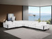 1246 - 8-Piece L-Shaped Modular Power Reclining Sectional With 3 Power Recliners And Power Headrests