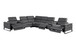 1246 - 8-Piece L-Shaped Modular Power Reclining Sectional With 3 Power Recliners And Power Headrests