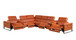 1246 - 8-Piece L-Shaped Modular Power Reclining Sectional With 4 Power Recliners And Power Headrests