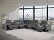 1246 - 8-Piece L-Shaped Modular Power Reclining Sectional With 4 Power Recliners And Power Headrests