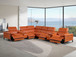 1246 - 8-Piece L-Shaped Modular Power Reclining Sectional With 4 Power Recliners And Power Headrests